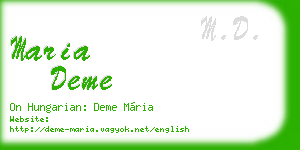 maria deme business card
